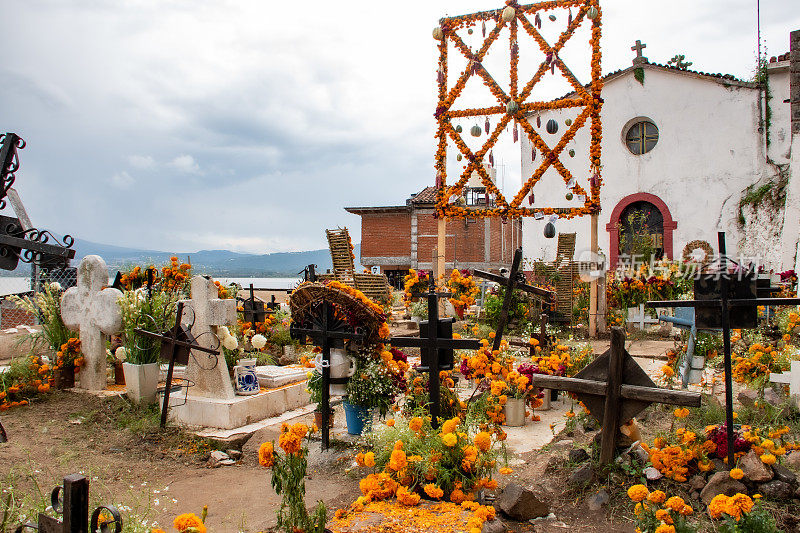 墨西哥janitzio, Michoacan - Island Lake patzcuaro - Cemetery - the day of the Dead